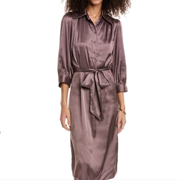 🆕 Button Shirt Midi Dress - Picture 1 of 7